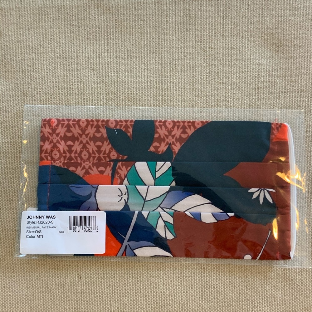 JOHNNY WAS Face Mask 😷 Multi-Color; 100% Cotton